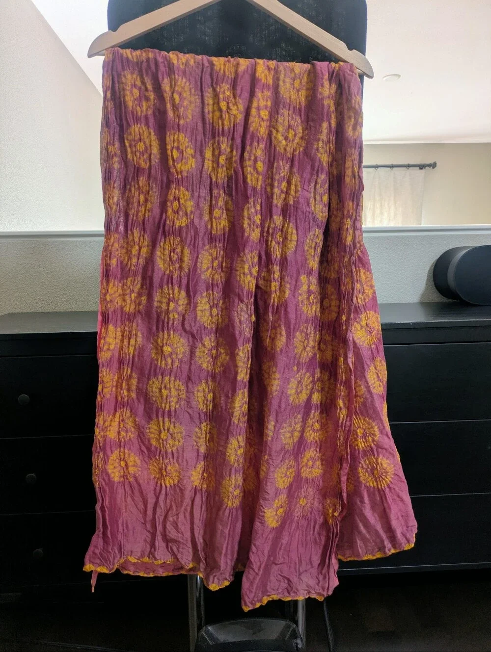 fabindia Pink And Yellow Scarf